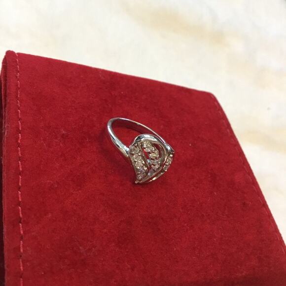 Sterling Silver Flower Crystals Ring - Picture 5 of 6